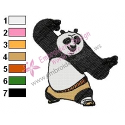 Kung Fu Panda Embroidery Design 07